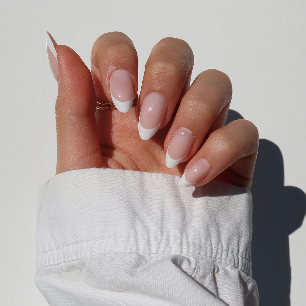 Glowie French-tip press-on nails
